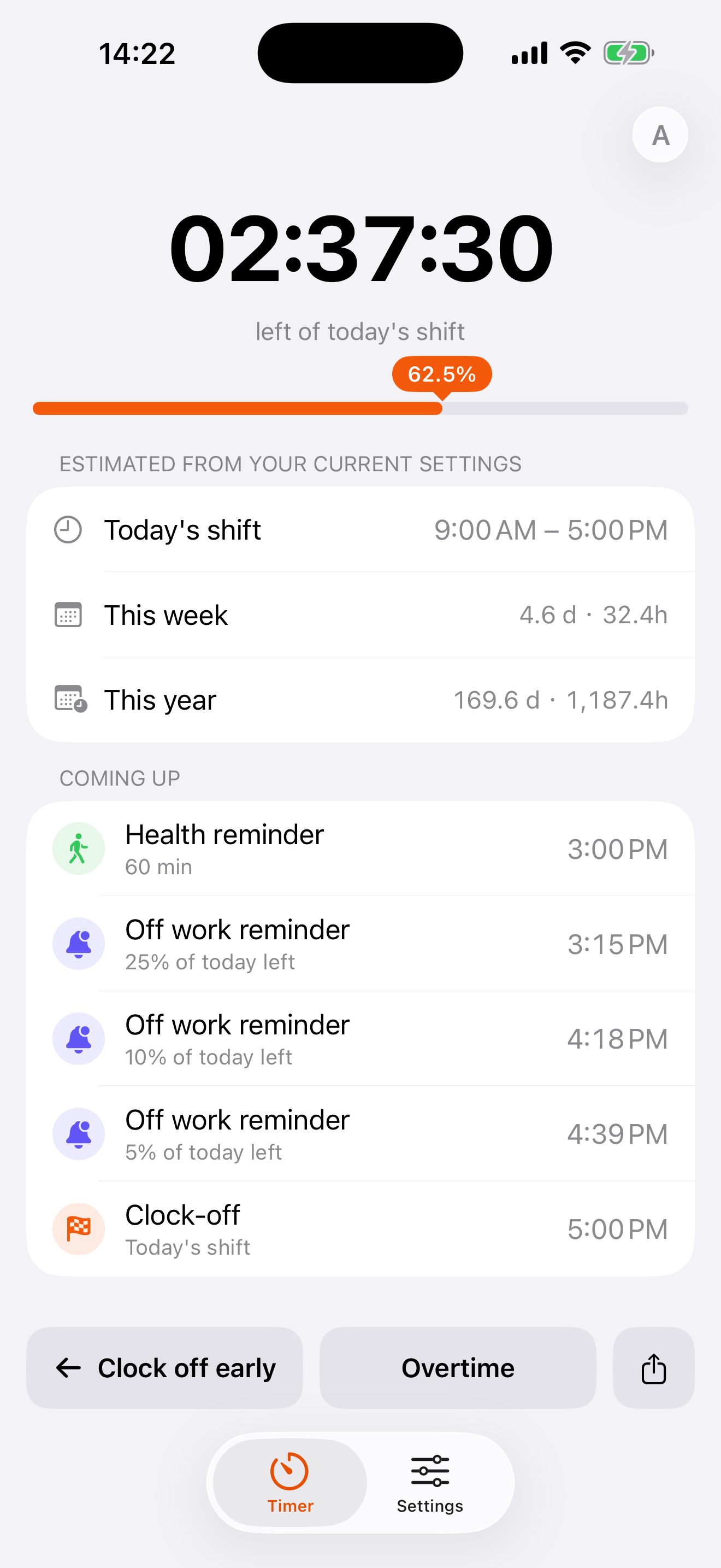 DoneAt on iPhone